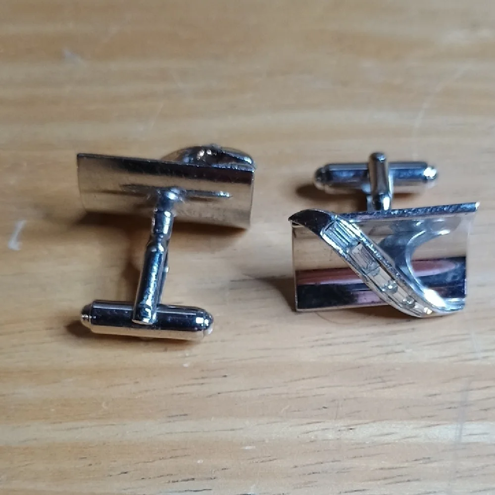 Mixed Metal Men's Cufflink Set - Gold & Silver Accent